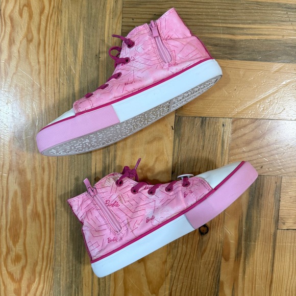 Barbie Ground Up High Top Canvas Sneakers Shoes Youth Size 5 - Picture 2 of 14